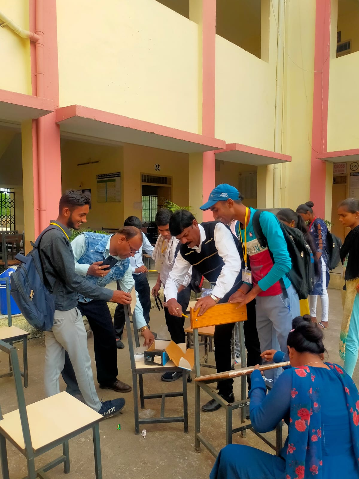 Govt. G. N. A. P.G. College, Bhatapara | Govt. College Bhatapara-Furniture Repairing by NSS Ceded 